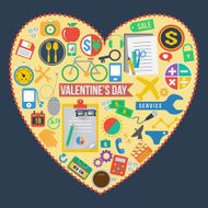 universal icons set in heart vector format N2