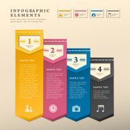 abstract flat style banner infographics