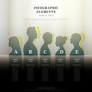 abstract human shape infographics