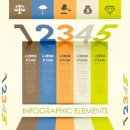 3d abstract origami banner infographics