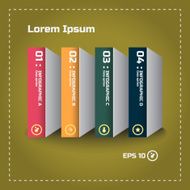 Modern template design concept in book stack style
