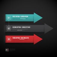 Abstract infographics arrow banner design