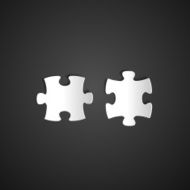 Puzzle icons on dark background