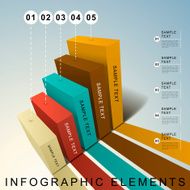 abstract 3d cube infographics N3