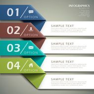 abstract 3d origami paper infographics N4