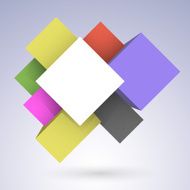 Abstract background with square infographics elements