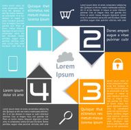 Infographics Square with Arrows Abstract Options Four Choices