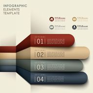 vector abstract 3d paper infographics N22