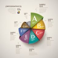 vector abstract 3d paper infographics N23