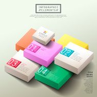 vector abstract 3d box infographics N3