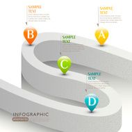 vector abstract 3d road infographics N7