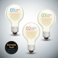 vector abstract 3d bulb infographics