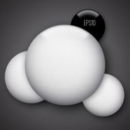 Abstract background Geometric shape Spheres with space for text