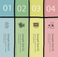 four steps vector layout