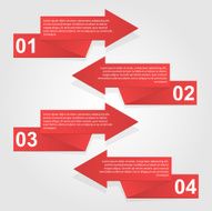 Infographics design template Vector arrows