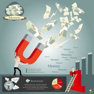 Magnet for business infographics vector illustration N2