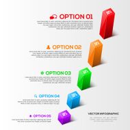 Modern 3D charts infographic