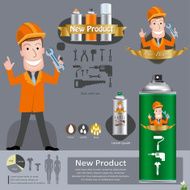 Engineers infographics Vector Illustration