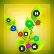 Green nature infographic design N2