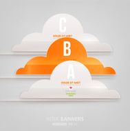 Abstract Paper infografics design N8