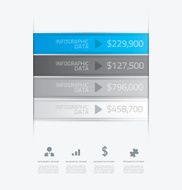 Data infographic template with icons Vector