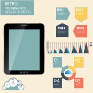 Retro vintage Infographic template business vector illustration N2