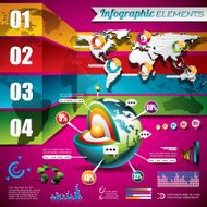 World Map and Information Graphics N8