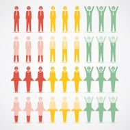 Men Women infographic mood vector illustration