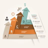 Abstract arrow business infographics template