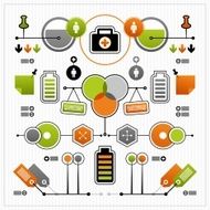 Vector elements of infographics N3