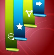 Vector glossy ribbons
