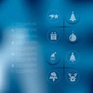 Christmas infographic with unfocused background N75