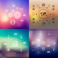 business infographic with unfocused background N111