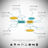 Vector infographic report template N9