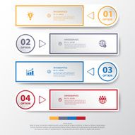 Design multicolor number timeline graphic or website Vector eps1 N3