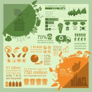 Environment ecology infographic elements Environmental risks N37