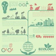 Environment ecology infographic elements Environmental risks N39