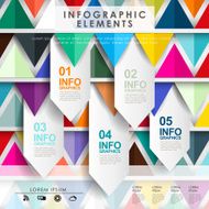 vector abstract paper label infographics