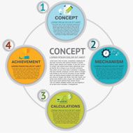 Numbered infographic design with text and icons circle N2