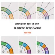 Set quarter ring chart template with text areas
