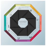 Modern Business Infographic Octagon Propeller Origami Style N2