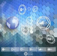 Infographic template for business design hexagonal design vector illustration N2