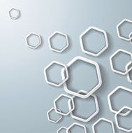 White Hexagon Rings 2