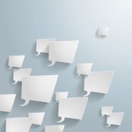 White Rectangle Speech Bubbles