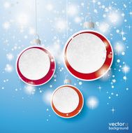 Snow Stars Three Baubles Background