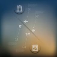tourism infographic with unfocused background N3