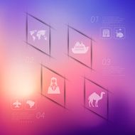 tourism infographic with unfocused background N4