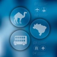 tourism infographic with unfocused background N5