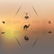 tourism infographic with unfocused background N7