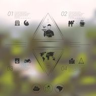 tourism infographic with unfocused background N8